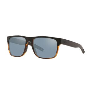 Costa Spearo Sunglasses Polarized in Matte Black and Shiny Tortoise with Grey Silver Mirror 580P